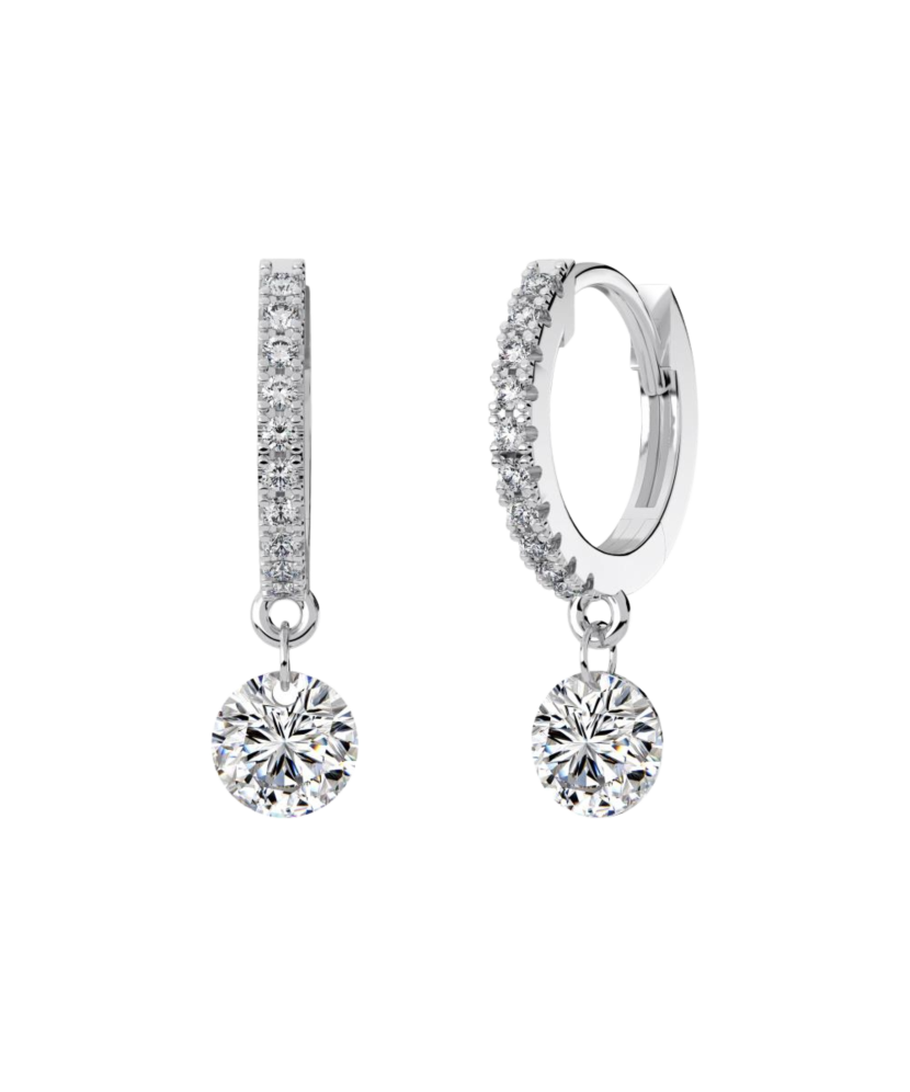 Sterling silver earrings with zircons