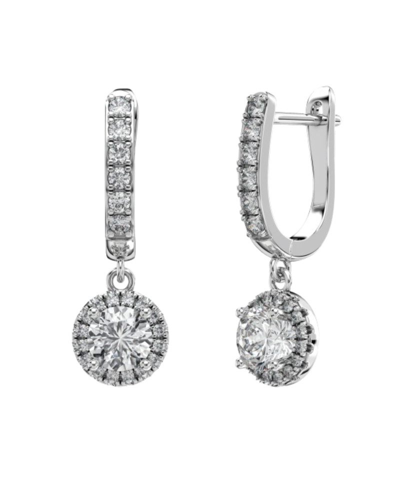 Sterling silver earrings with zircons