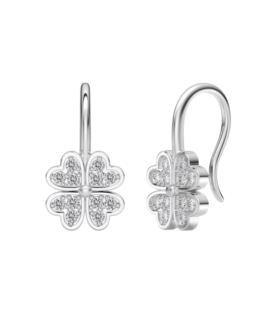 Sterling silver earrings with zircons
