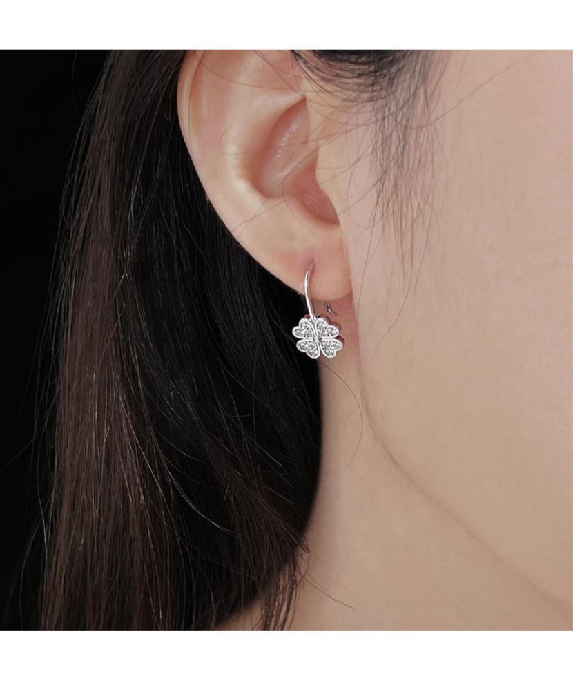 Sterling silver earrings with zircons