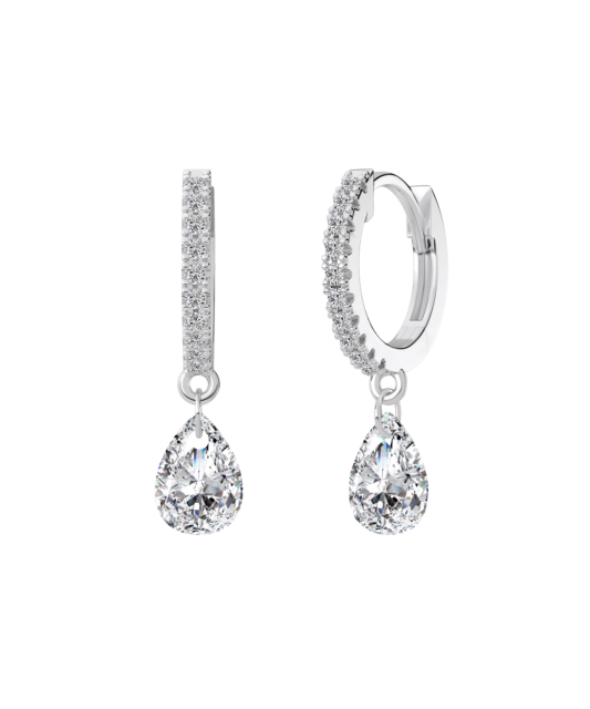 Sterling silver earrings with zircons