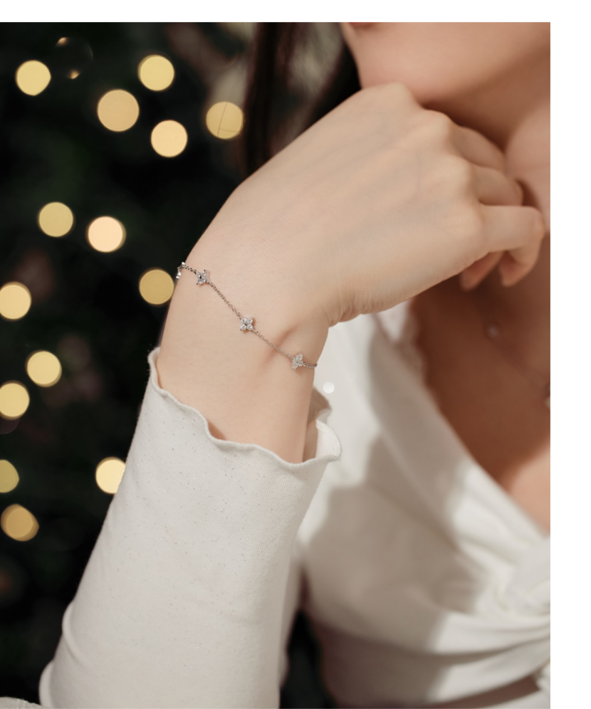 Sterling Silver bracelet with zircons