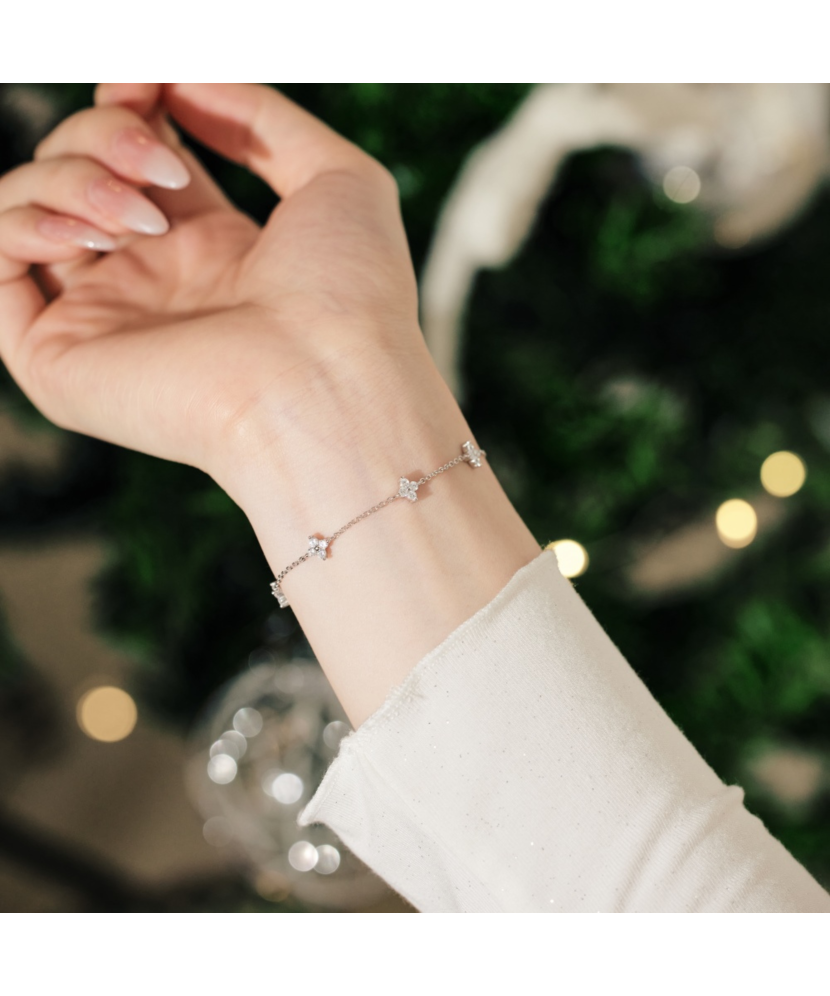 Sterling Silver bracelet with zircons