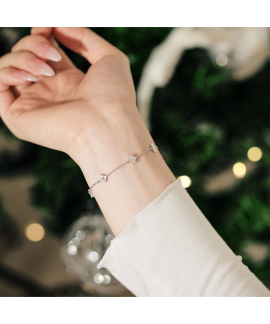 Sterling Silver bracelet with zircons