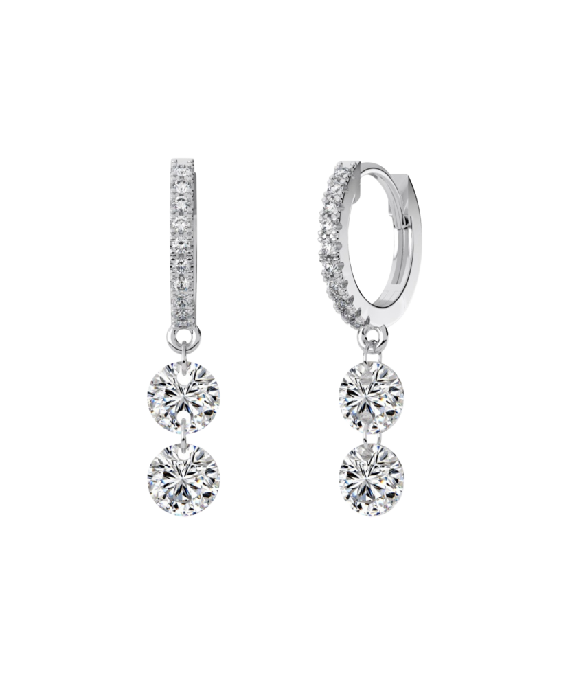 Sterling silver earrings with zircons