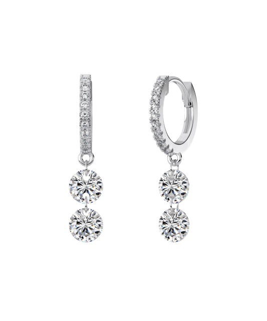 Sterling silver earrings with zircons