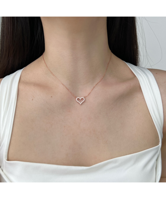 Gold-plated Sterling Silver chain with pendant "Heart"