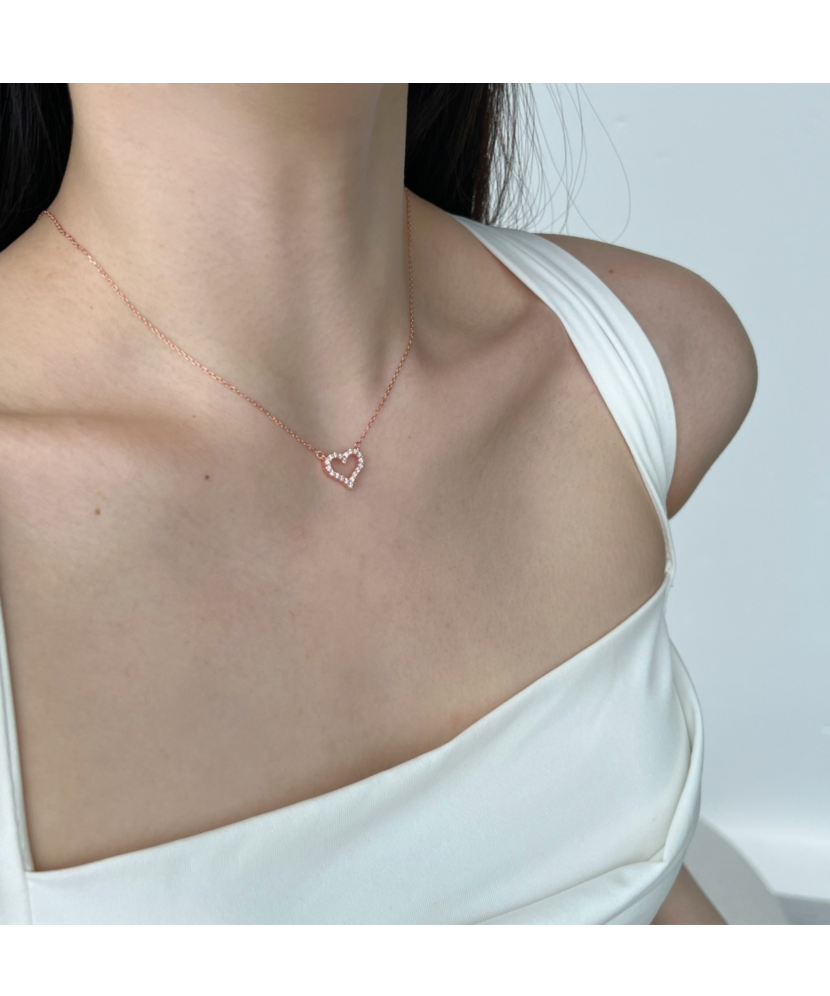 Gold-plated Sterling Silver chain with pendant "Heart"