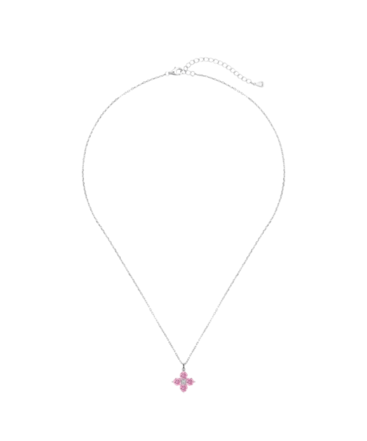 Sterling silver chain with zirconium pendant