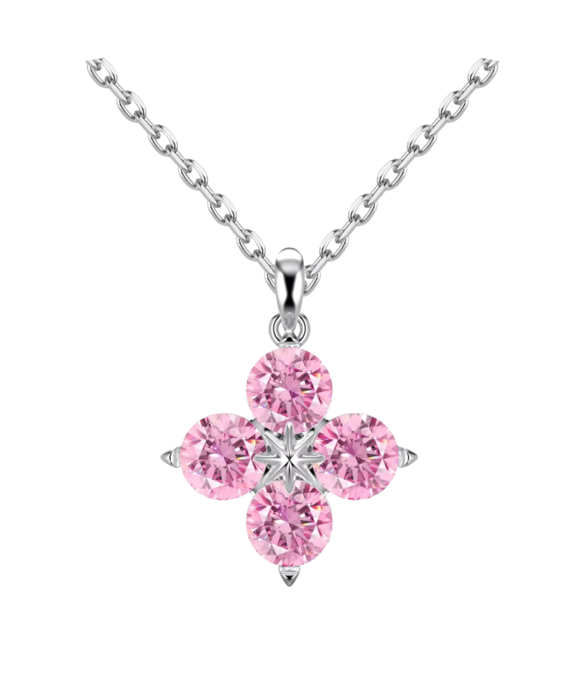 Hopeinen ketju zirkoniriipuksella