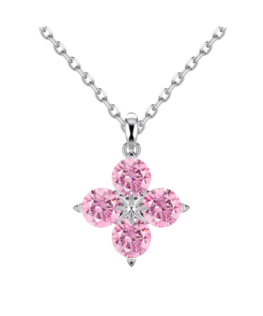 Hopeinen ketju zirkoniriipuksella