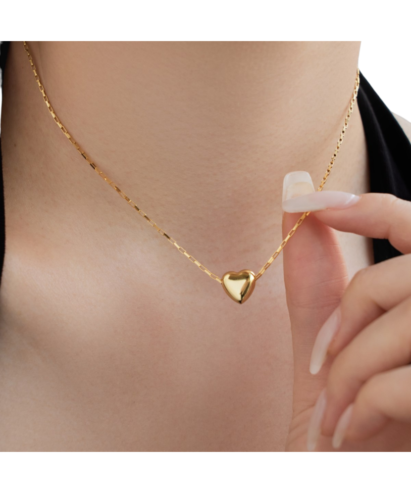 Gold-plated Sterling Silver chain with pendant "Heart"
