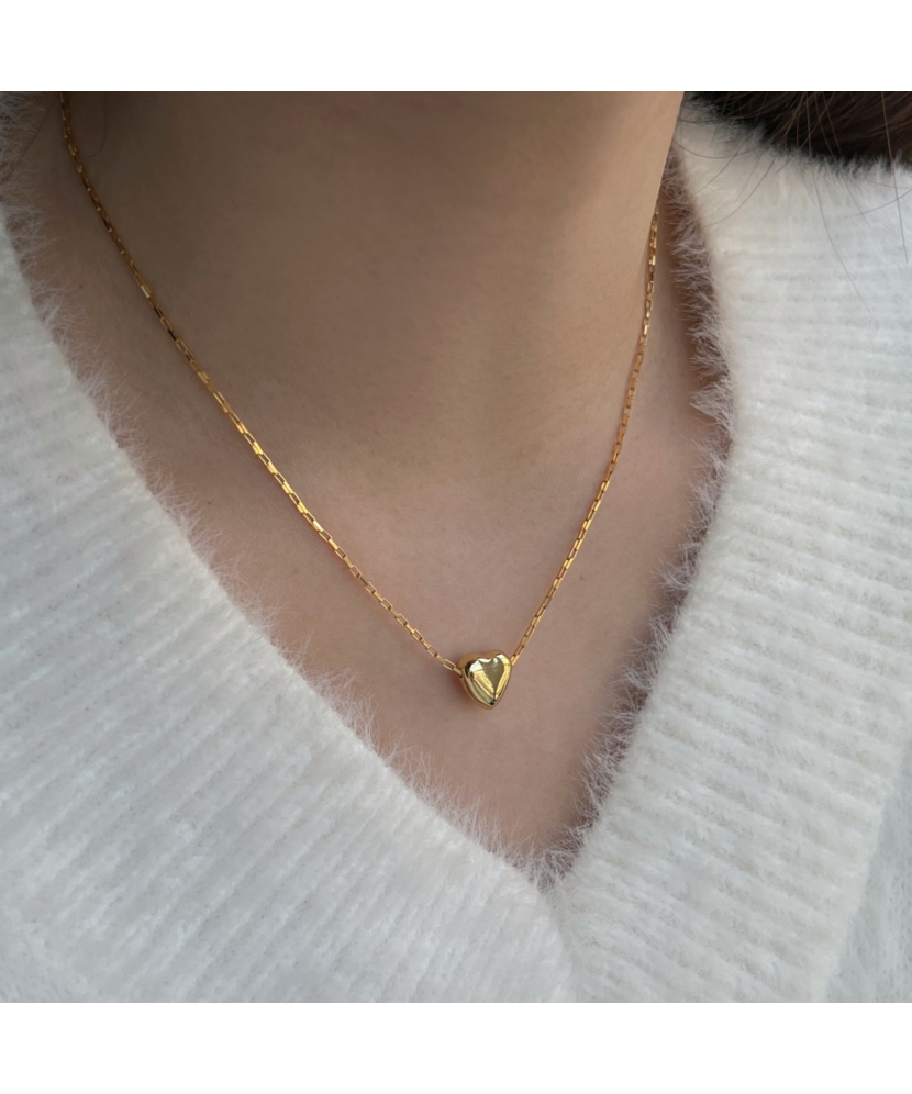 Gold-plated Sterling Silver chain with pendant "Heart"