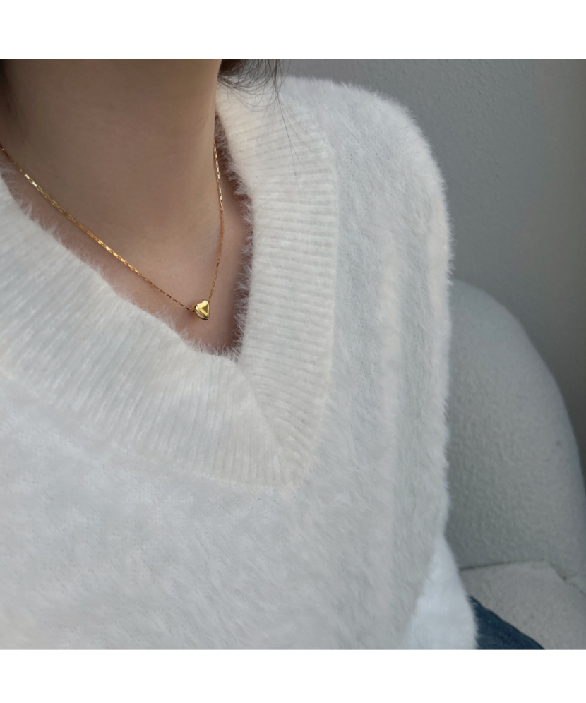 Gold-plated Sterling Silver chain with pendant "Heart"