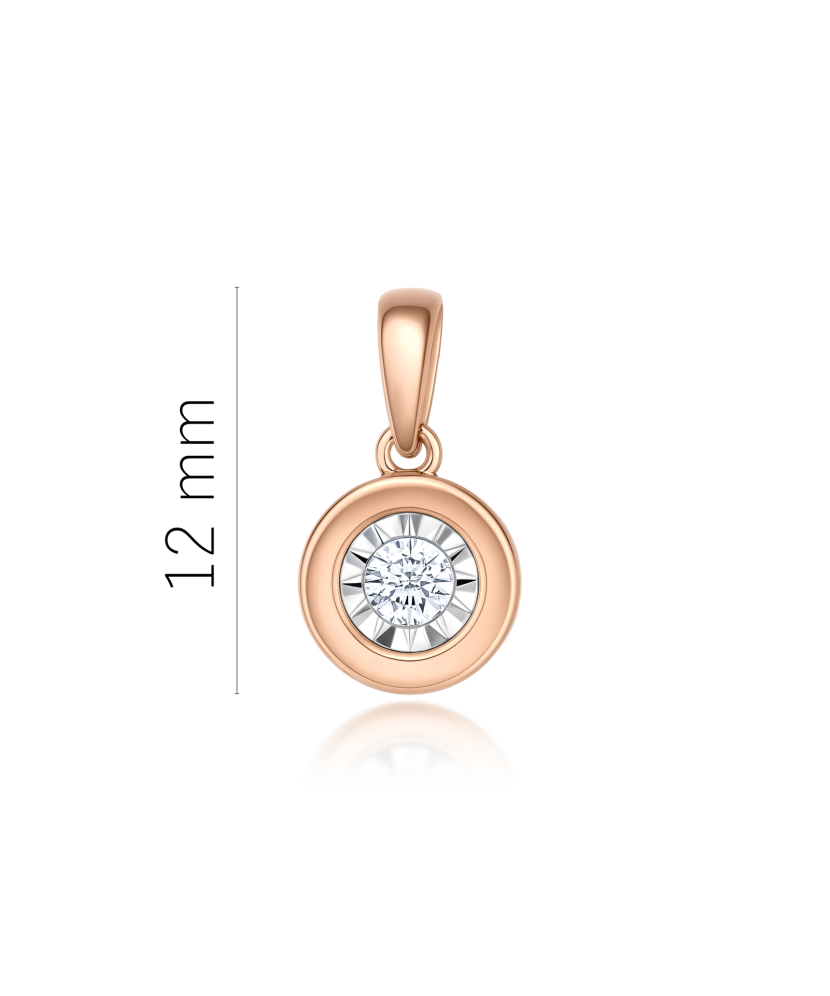 Gold pendant with diamond