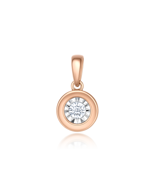 Gold pendant with diamond