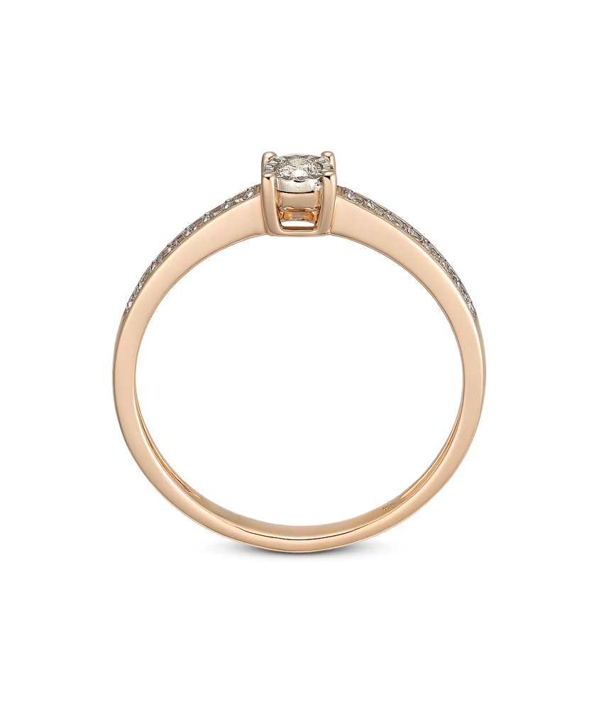 Gold ring with diamonds