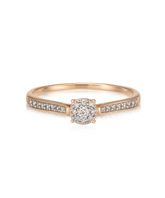 Gold ring with diamonds