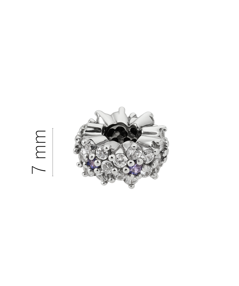 Sterling silver pendant with zircons