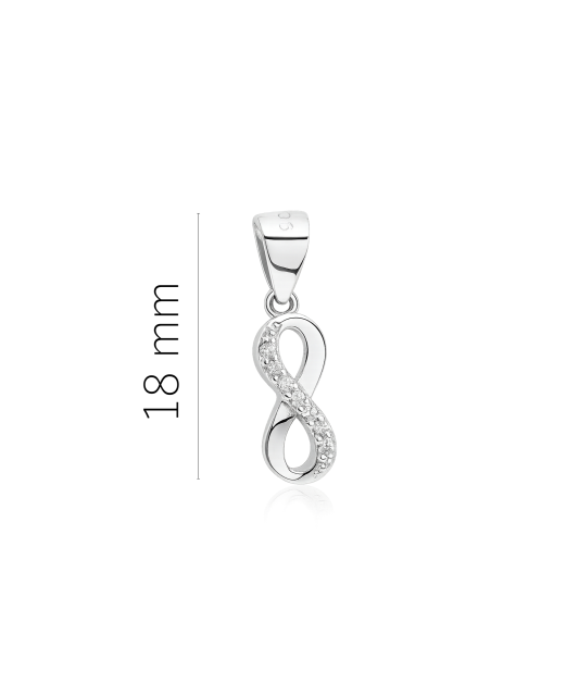 Sterling silver pendant with zircons
