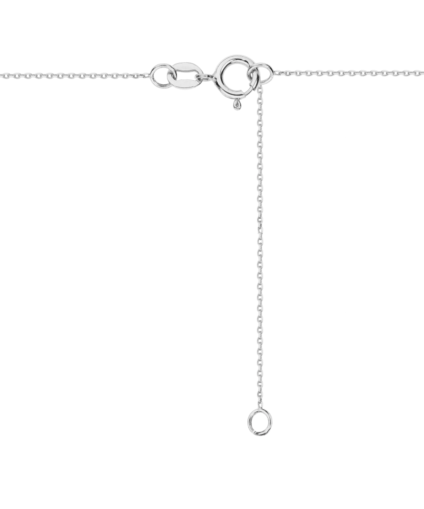 Valkokultaketju tansaniitti- ja timanttiriipuksella