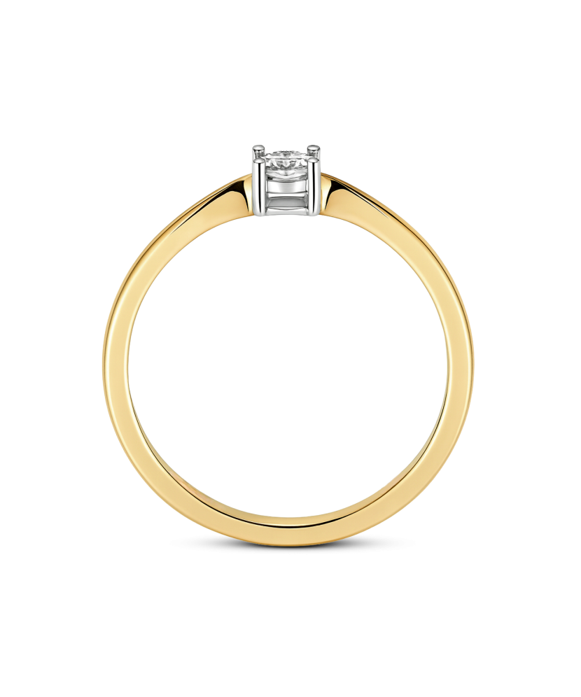 Yellow Gold ring with diamond