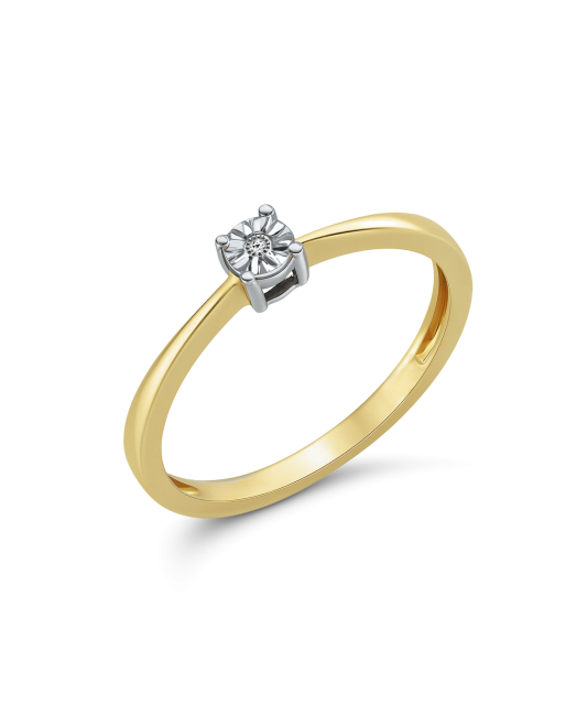 Yellow Gold ring with diamond