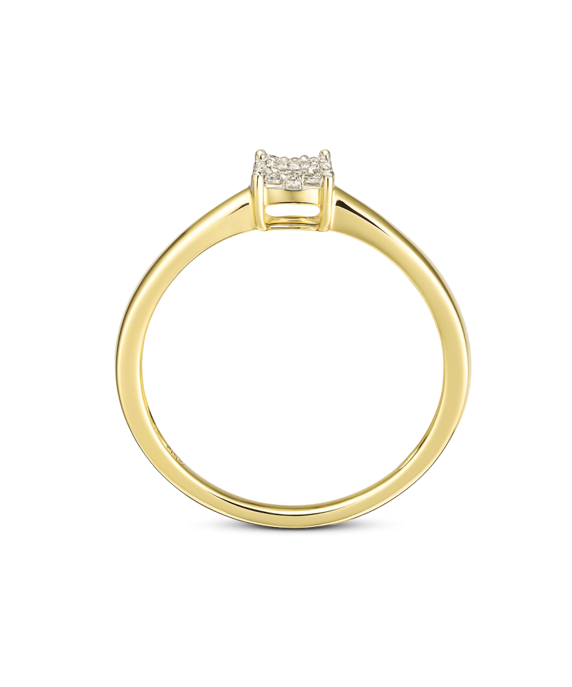 Yellow Gold ring with diamonds