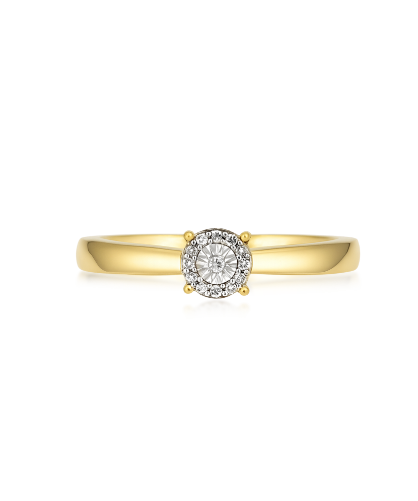 Yellow Gold ring with diamonds