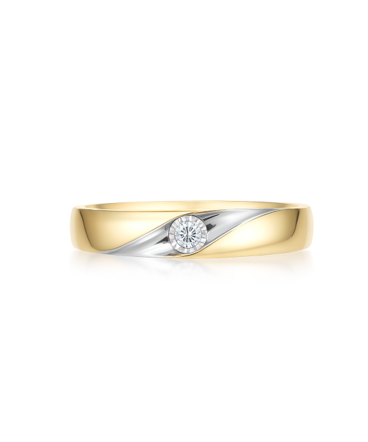 Yellow Gold ring with diamond