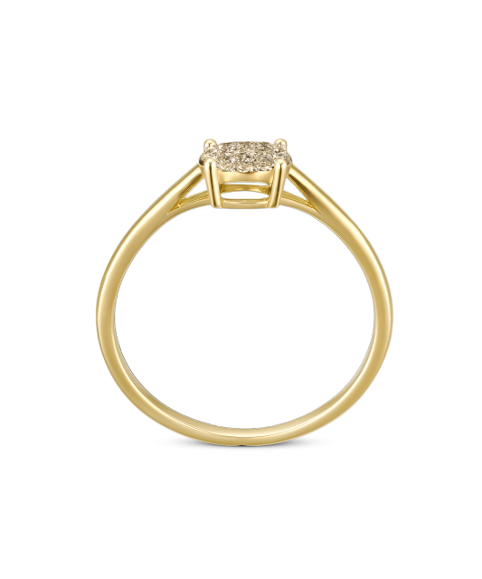 Yellow Gold ring with diamonds
