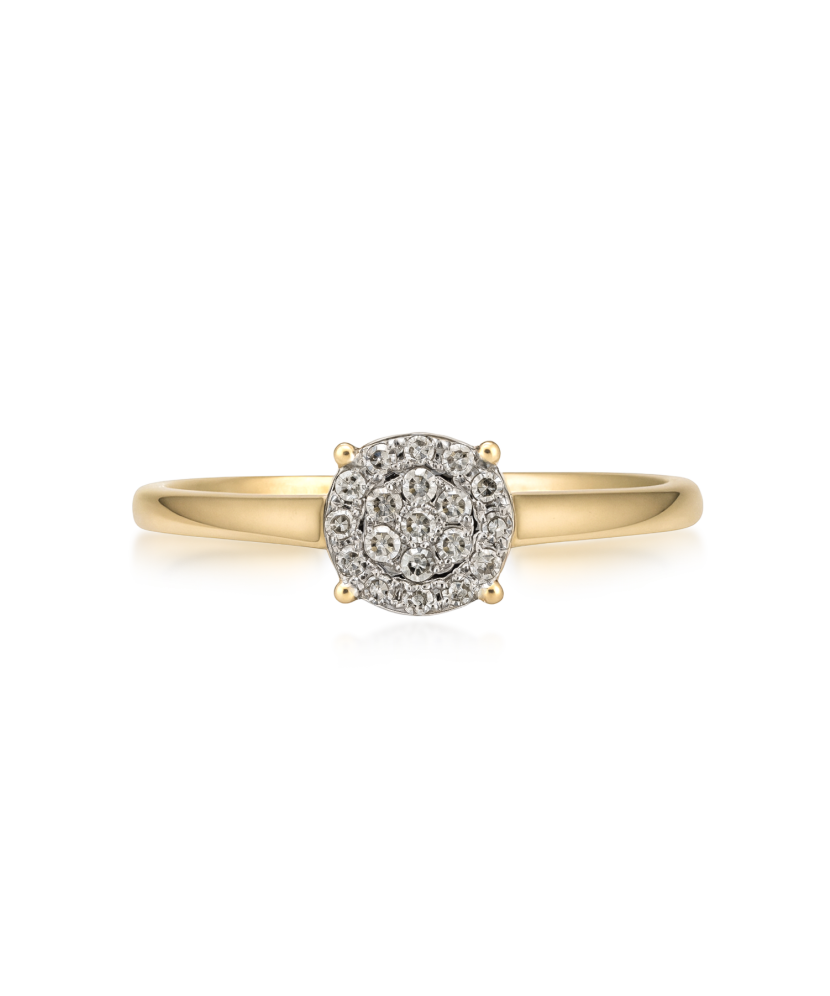 Yellow Gold ring with diamonds