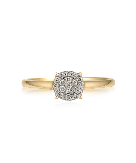 Yellow Gold ring with diamonds