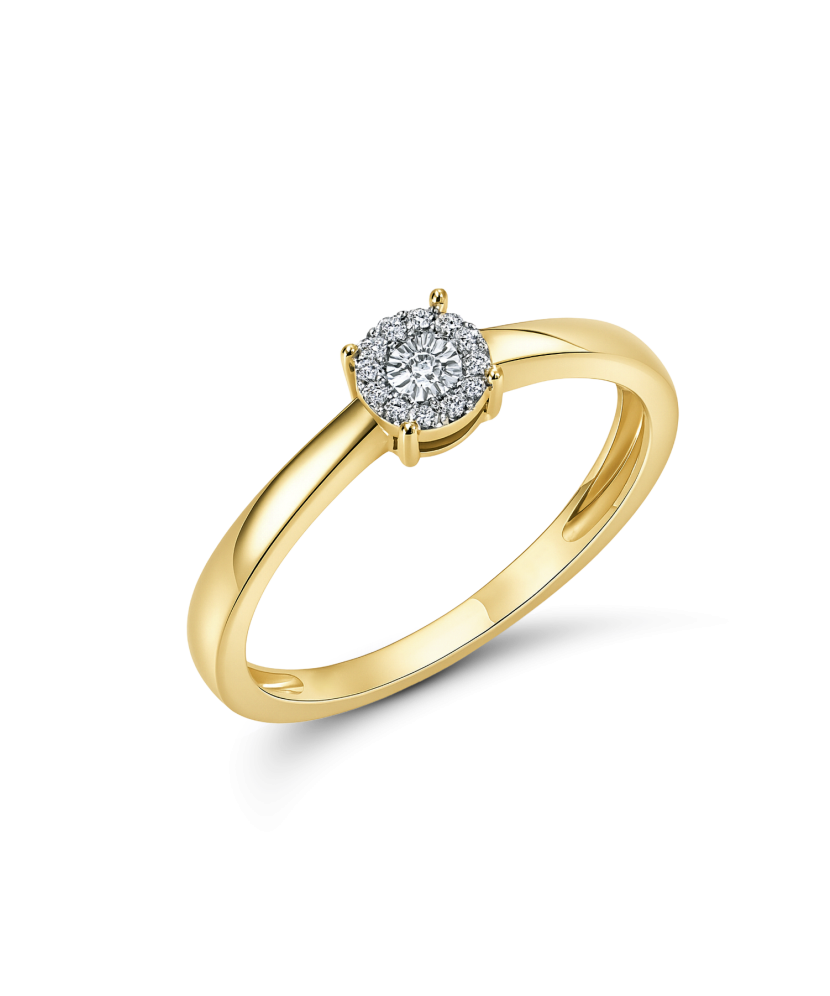 Yellow Gold ring with diamonds