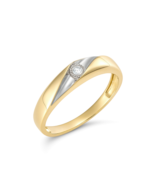 Yellow Gold ring with diamond