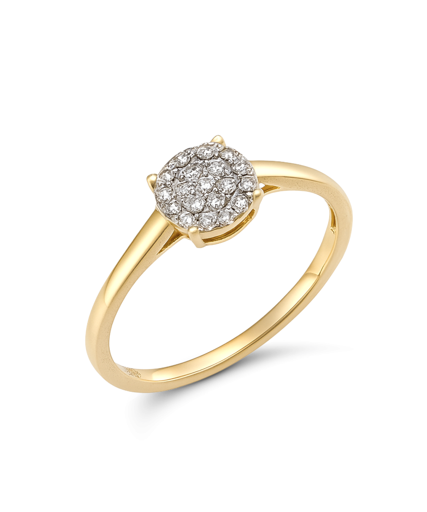 Yellow Gold ring with diamonds