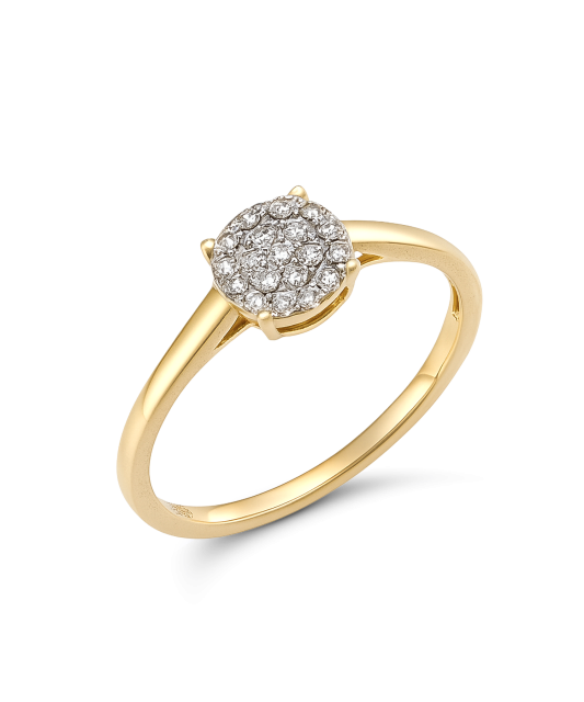 Yellow Gold ring with diamonds