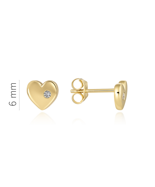 Yellow Gold earrings with diamonds