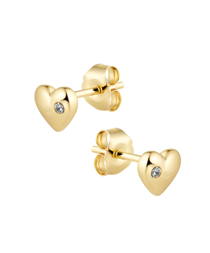 Yellow Gold earrings with diamonds