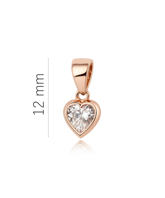 Gold pendant with zirconium "heart"