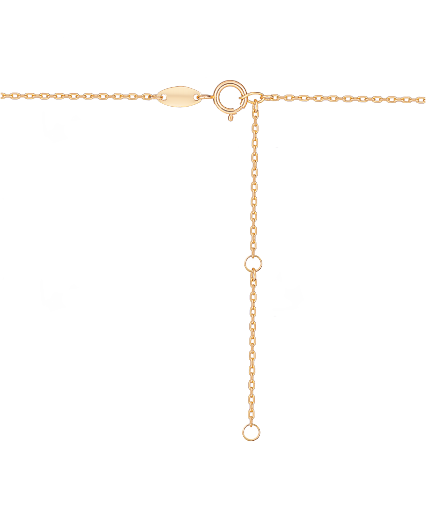 Gold chain with zirconium pendant