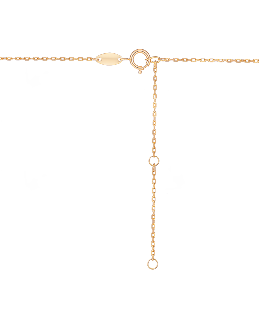 Gold chain with zirconium pendant