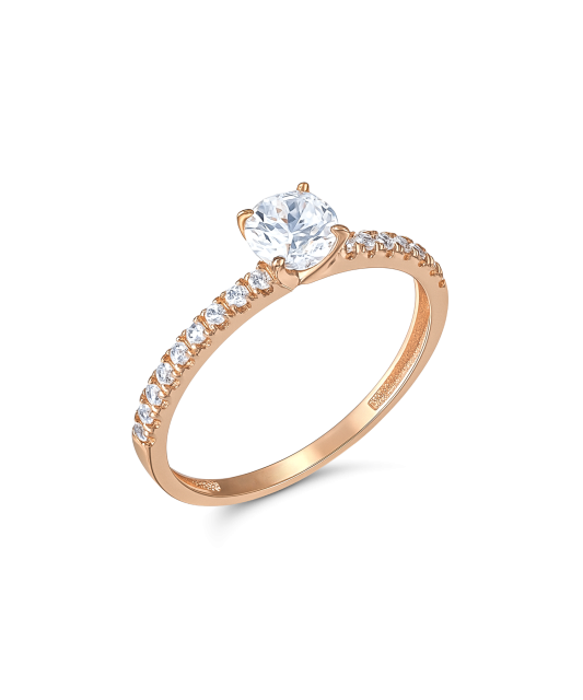 Kultasormus zirkoneilla