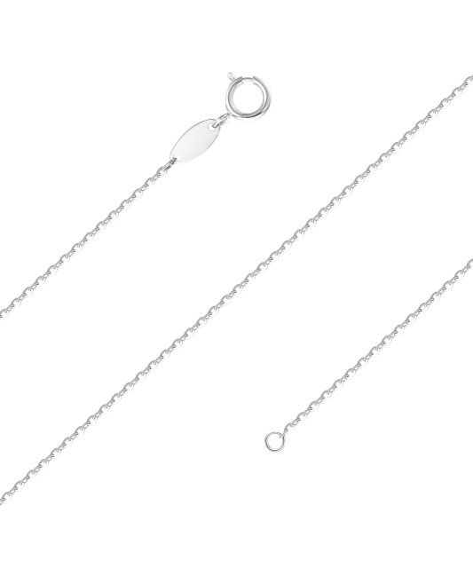 White gold chain "Anchor" 1.2mm