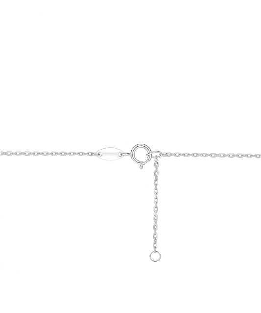 White Gold chain with zircon pendant "hear"