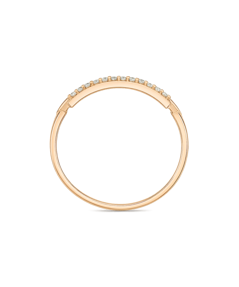 Gold ring with zircons