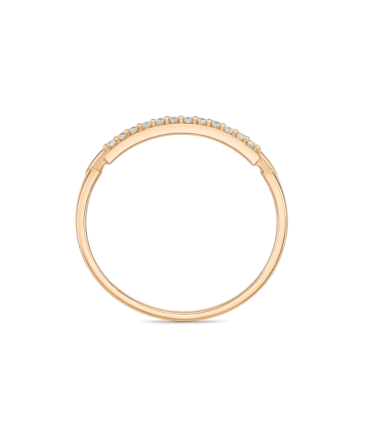 Gold ring with zircons