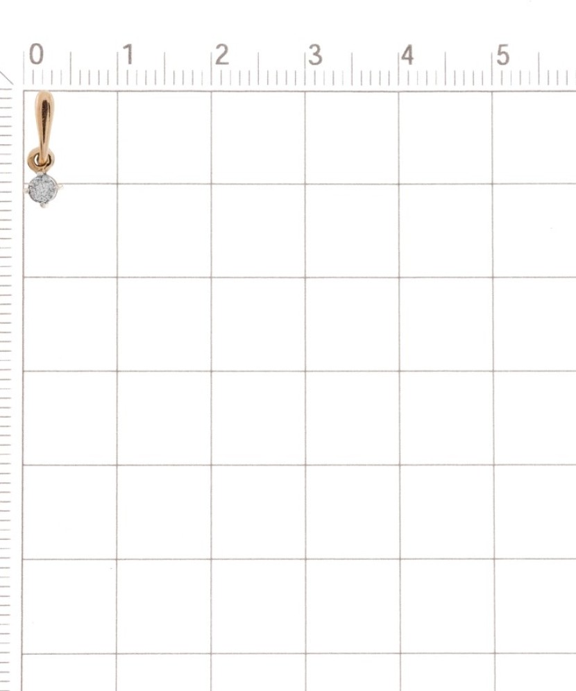 Gold pendant with diamond