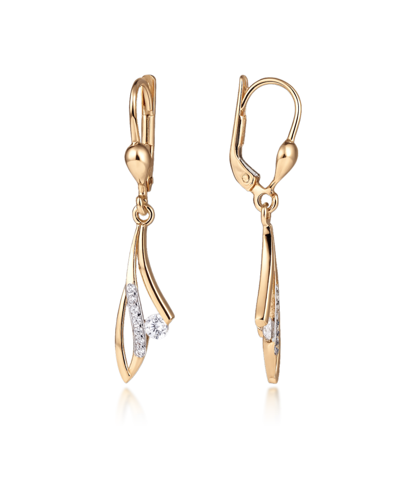 Kultaiset korvakorut zirkoneilla