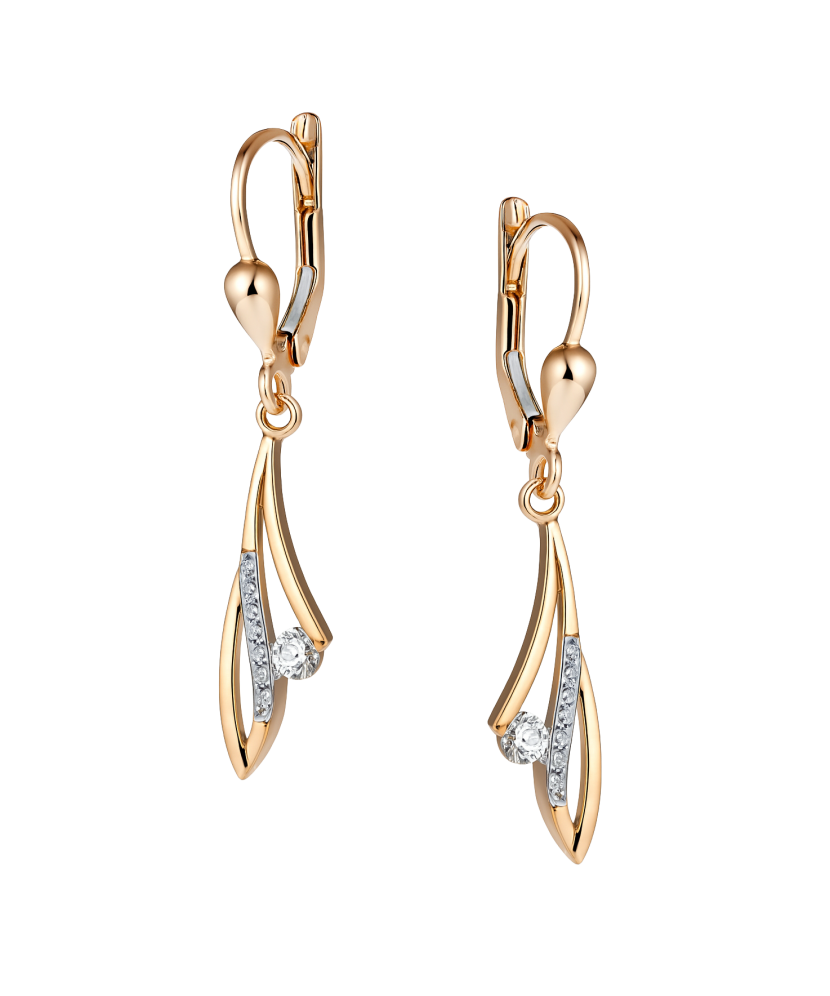 Kultaiset korvakorut zirkoneilla